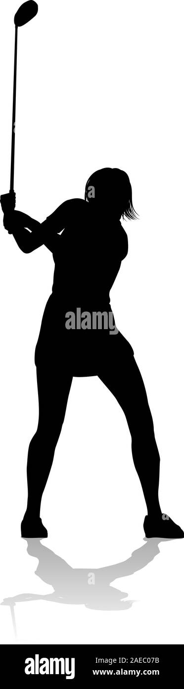 Giocatore di golf Golf Sport Silhouette di persona Illustrazione Vettoriale