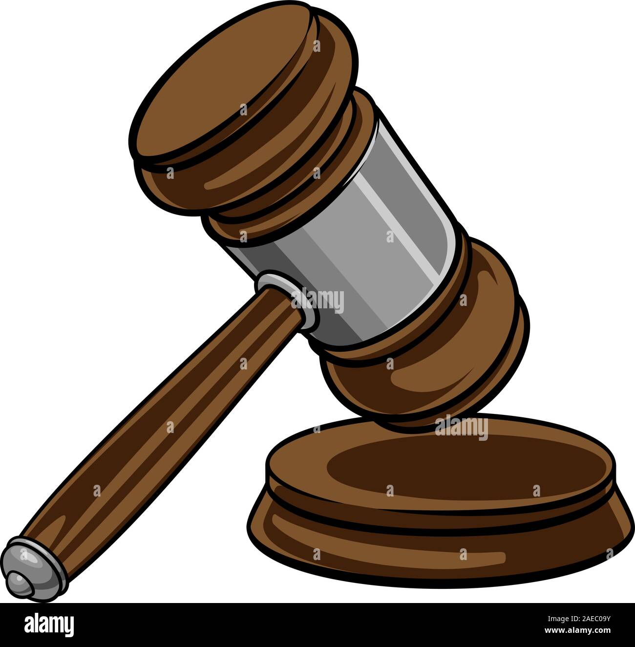 Giudice martello martello di legno e cartone animato di base Immagine e  Vettoriale - Alamy