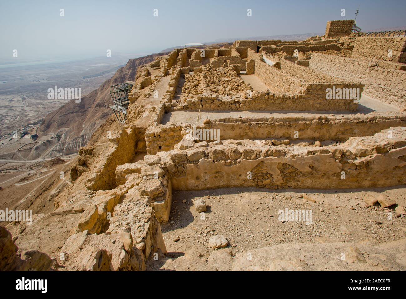 Israele, Massada il palazzo settentrionale Foto Stock