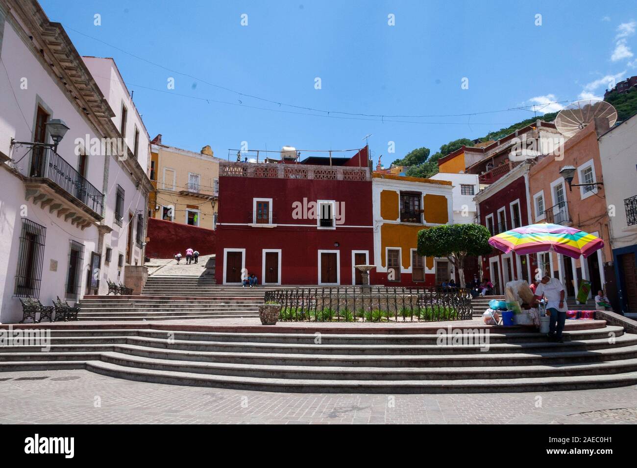 Guanajuato è una città e un comune in Messico centrale e la capitale dello stato dello stesso nome. Essa è parte del carpatica di Bajío Foto Stock