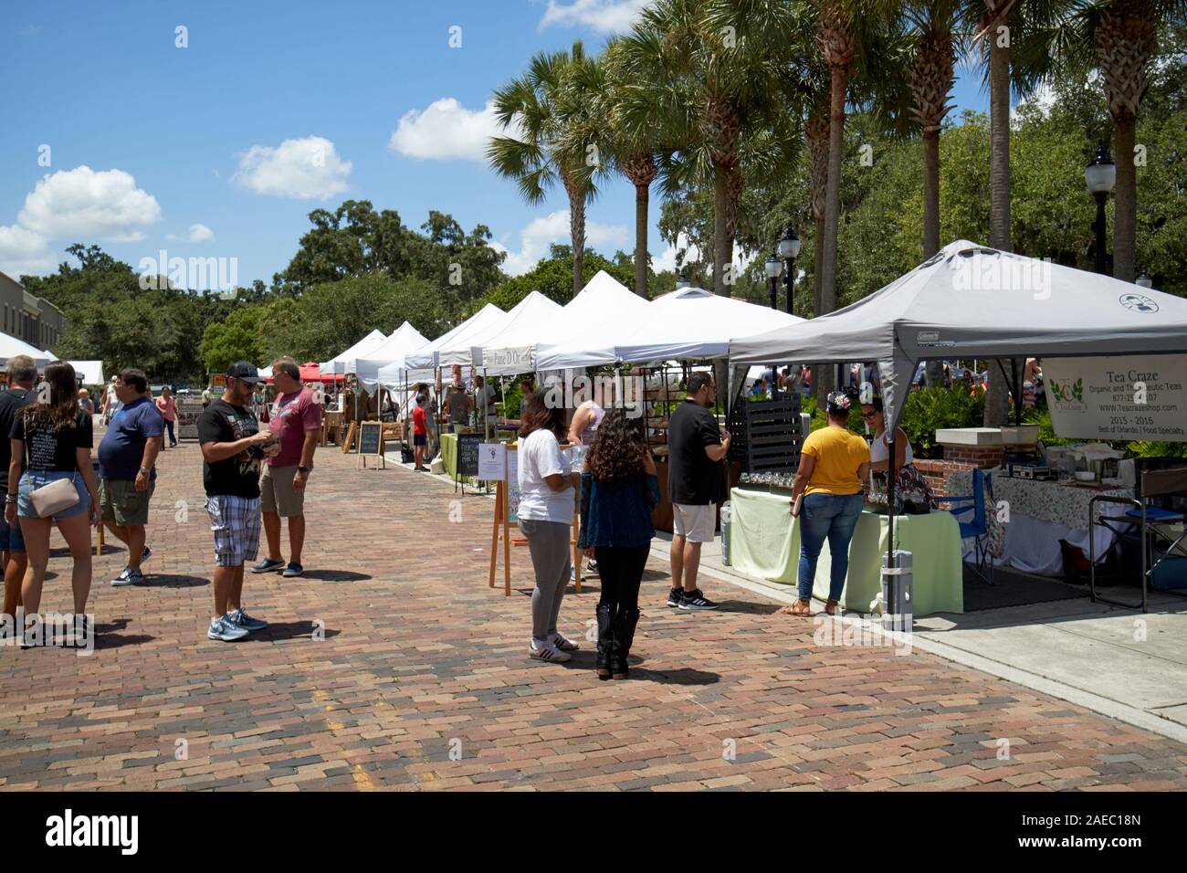 Giardino d'inverno gli agricoltori le bancarelle del mercato giardino d inverno florida usa Foto Stock