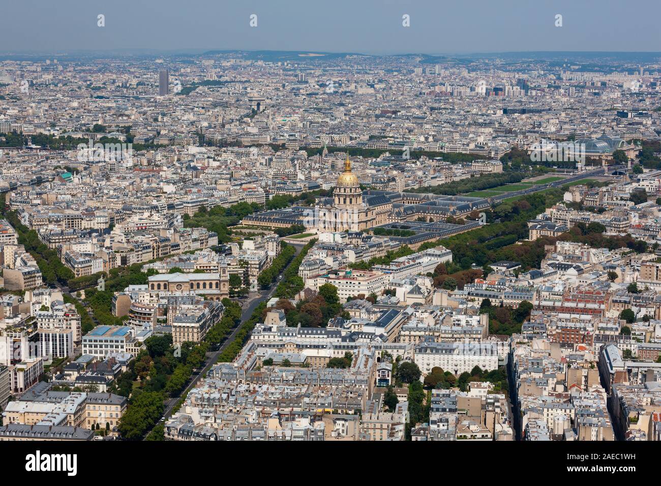Parigi, Francia cityscape. Napoleone la tomba a Les Invalides area. Foto Stock