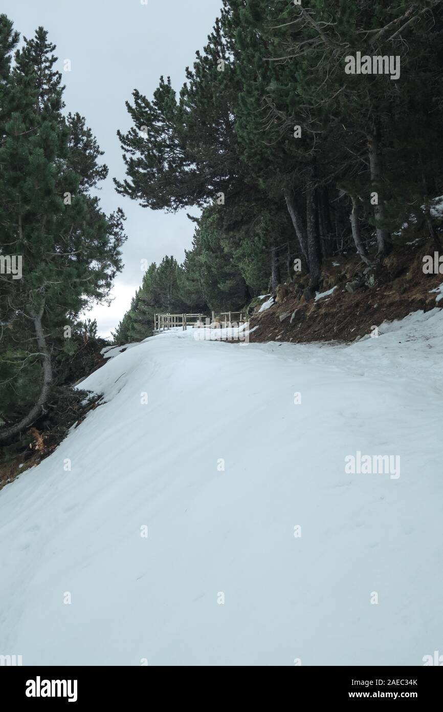 Foto scattata a Vall di Nuria, Spagna. Autunno in spagnolo Pirineos. Foto Stock