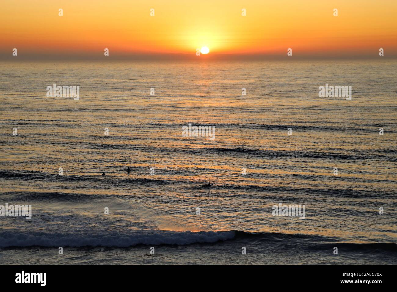 Tramonto a California di San di stato Elijo Beach Foto Stock