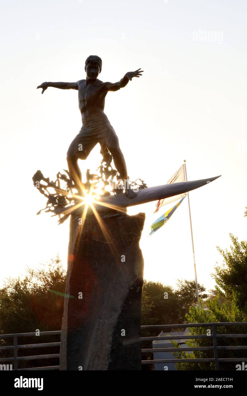 Foto della statua soprannominato il Cardiff Kook a Carlsbad, California Foto Stock