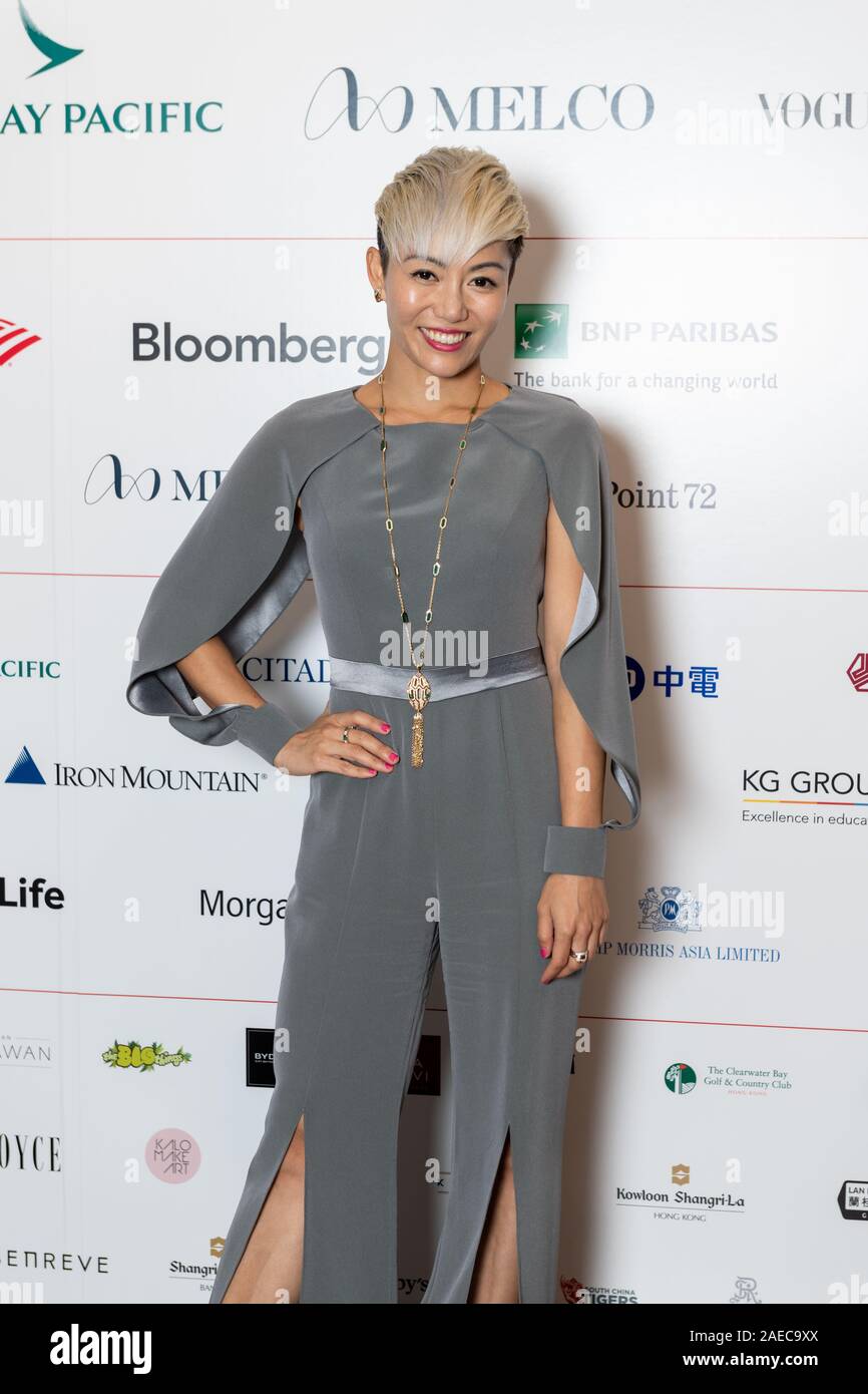 HONG KONG,Hong kong SAR,Cina: 7 novembre 2019. Hong Kong-nato attrice JuJu Chan, stella della serie TV, Wu Assassins a donne di fondazione del quindicesimo anniversario di Gala. Stock Alamy Image/Jayne Russell Foto Stock