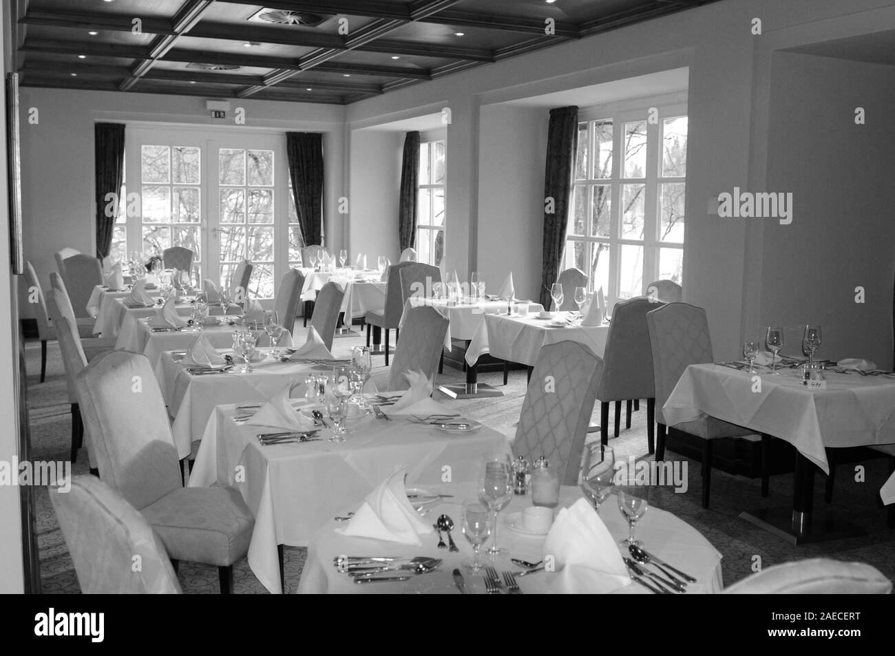 Austria: Il ristorante del 'Schlosshotel Lebenberg' a Kitzbühel Foto Stock