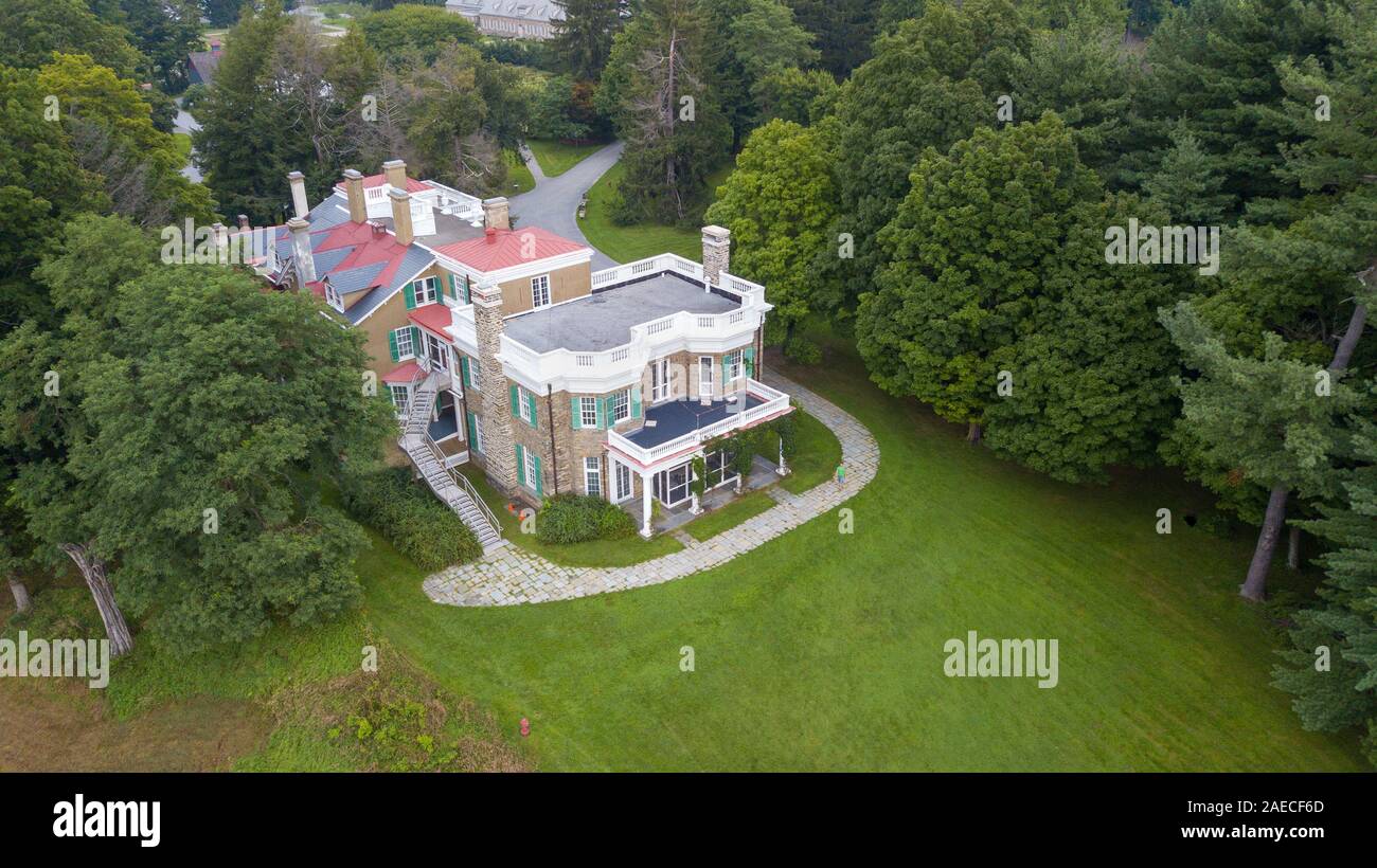 Casa di Franklin D. Roosevelt National Historic Site, Hyde Park, NY, STATI UNITI D'AMERICA Foto Stock