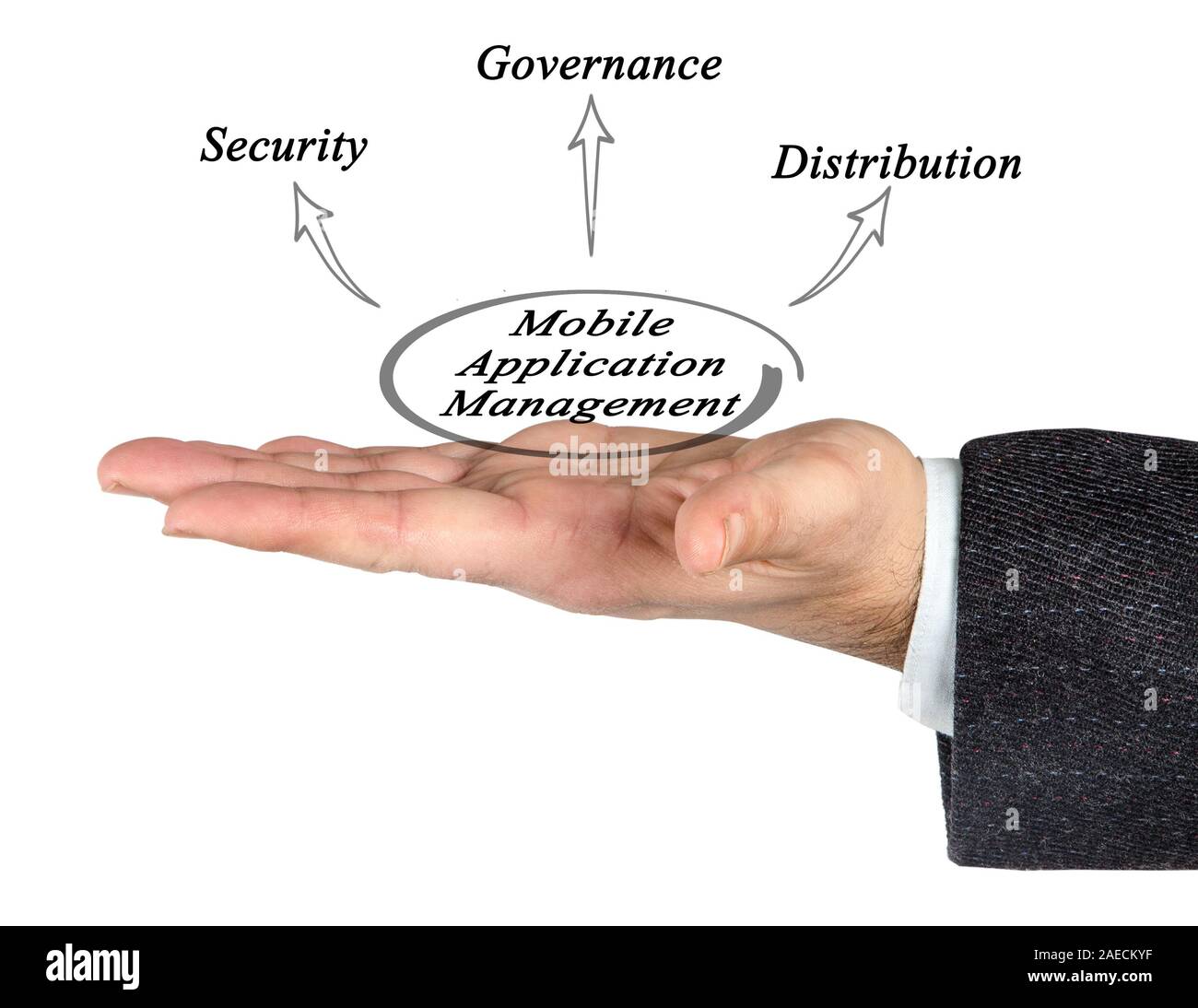 Applicazione Mobile Management Foto Stock