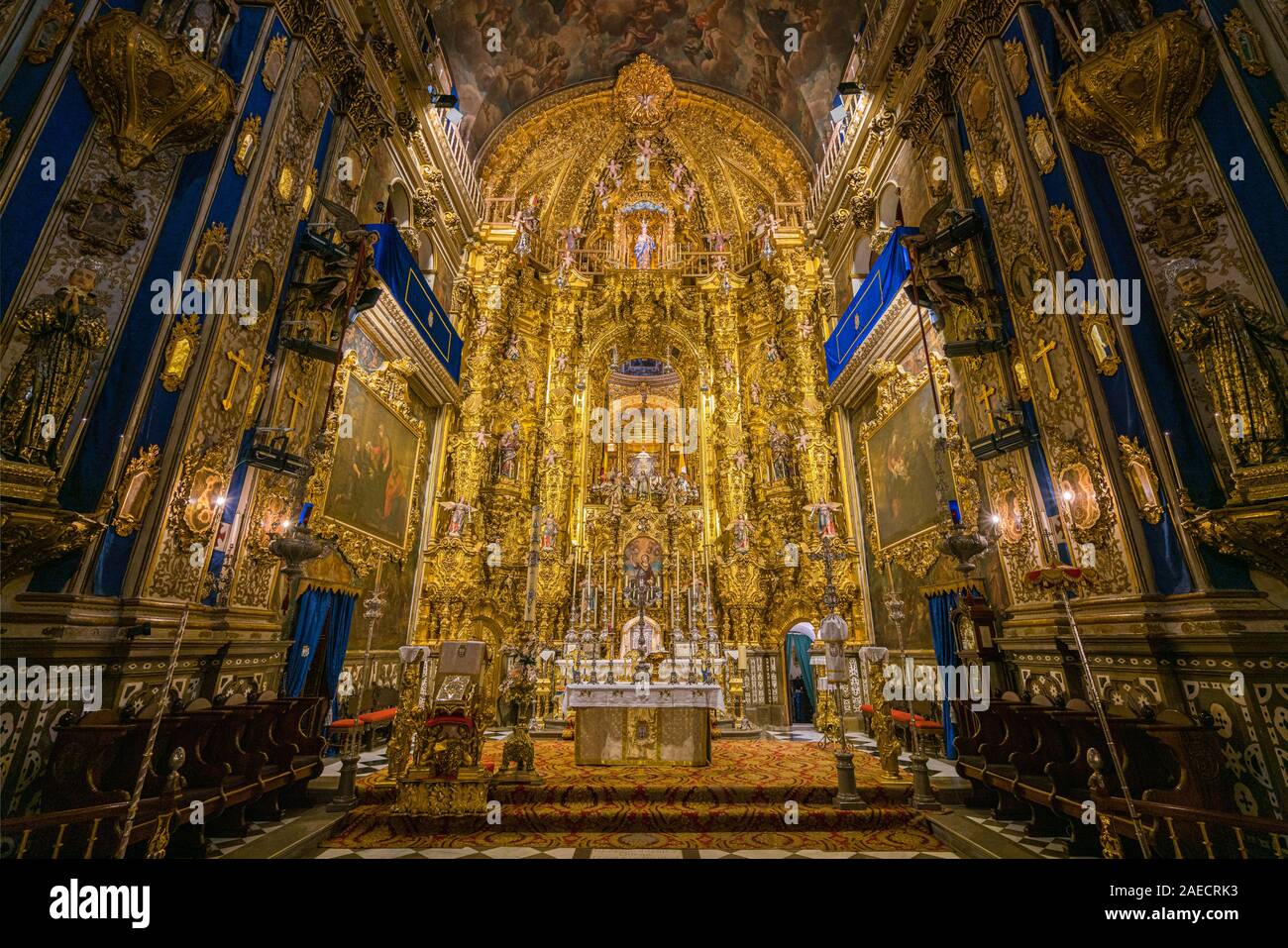 L'altare della Basilica di San Juan de Dios in Andalusia, Granada. Giugno-03-2019 Foto Stock