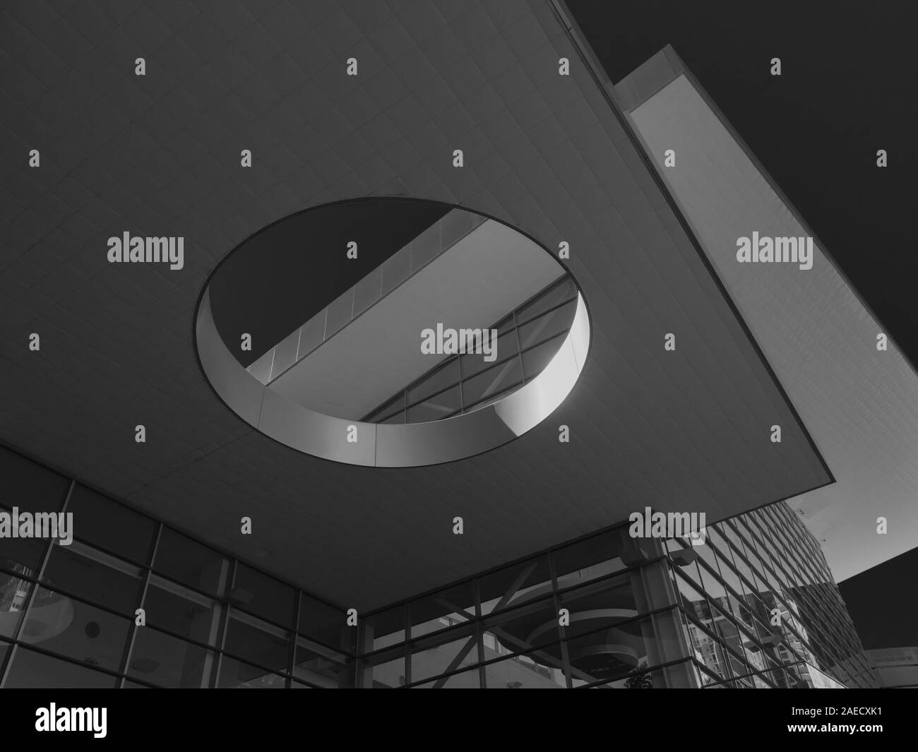 Bianco e Nero abstract architettura geometria Foto Stock