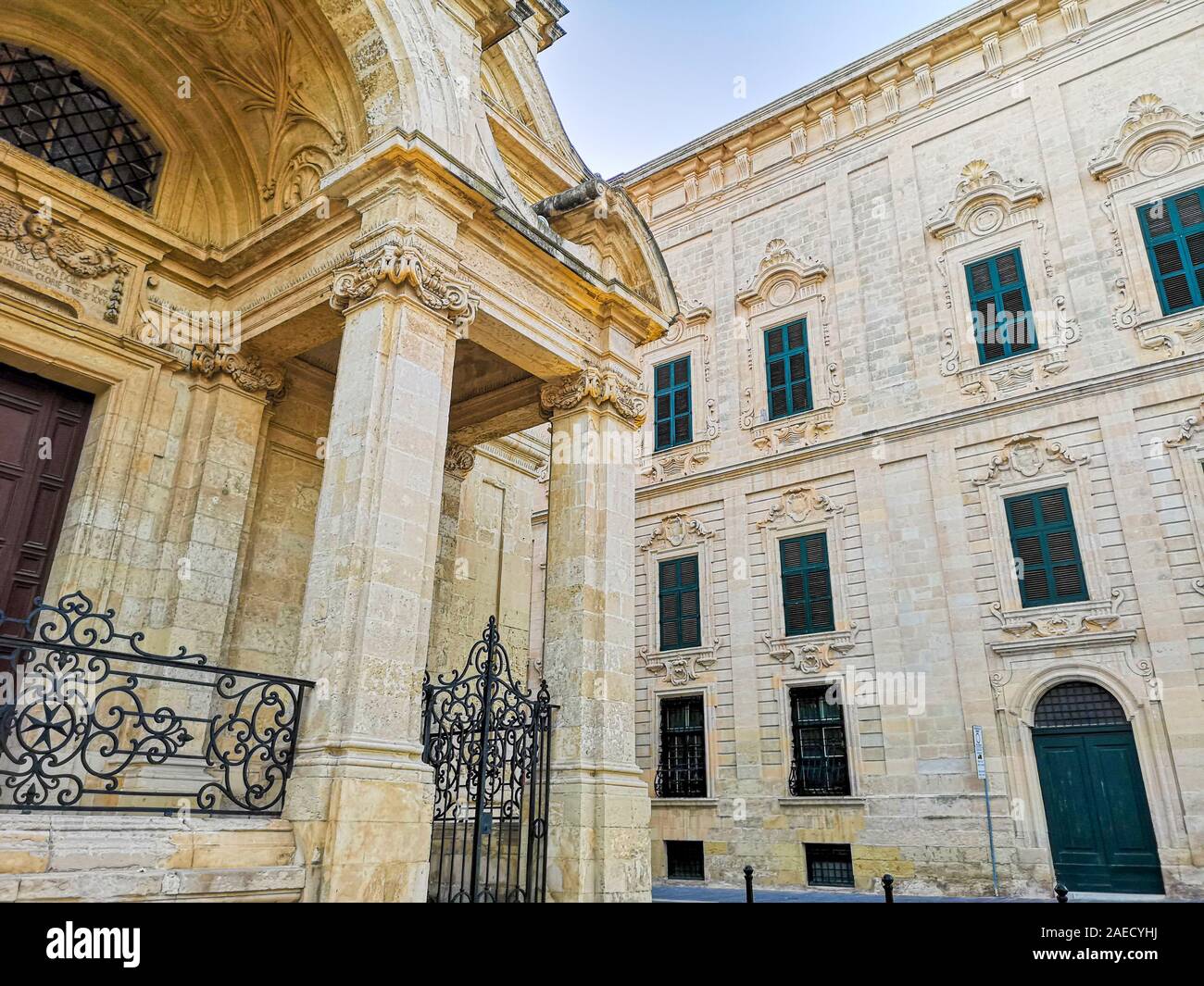 Jean de la Valette Square, Valletta, Malta Foto Stock