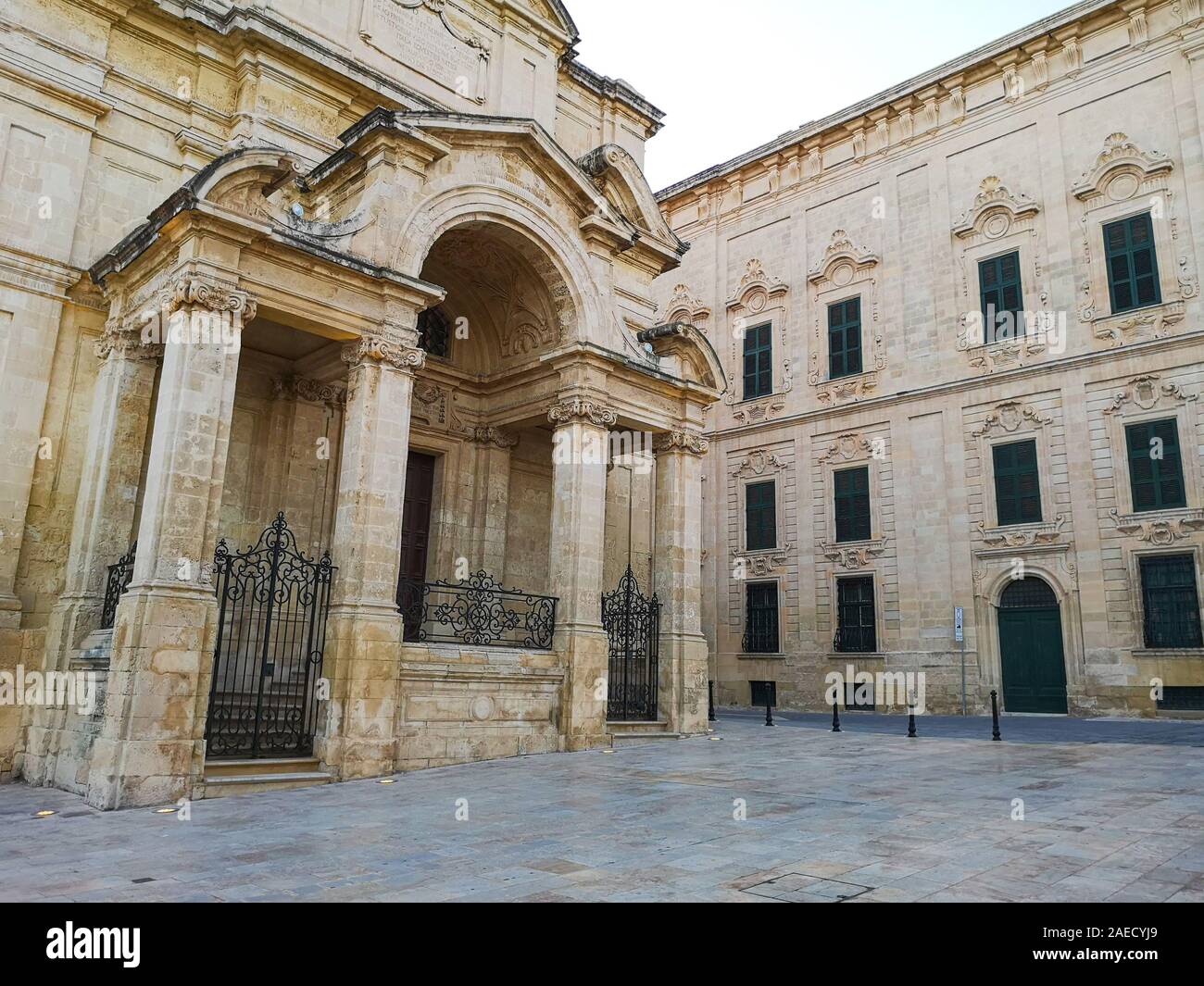 Jean de la Valette Square a La Valletta, Malta, Europa Foto Stock