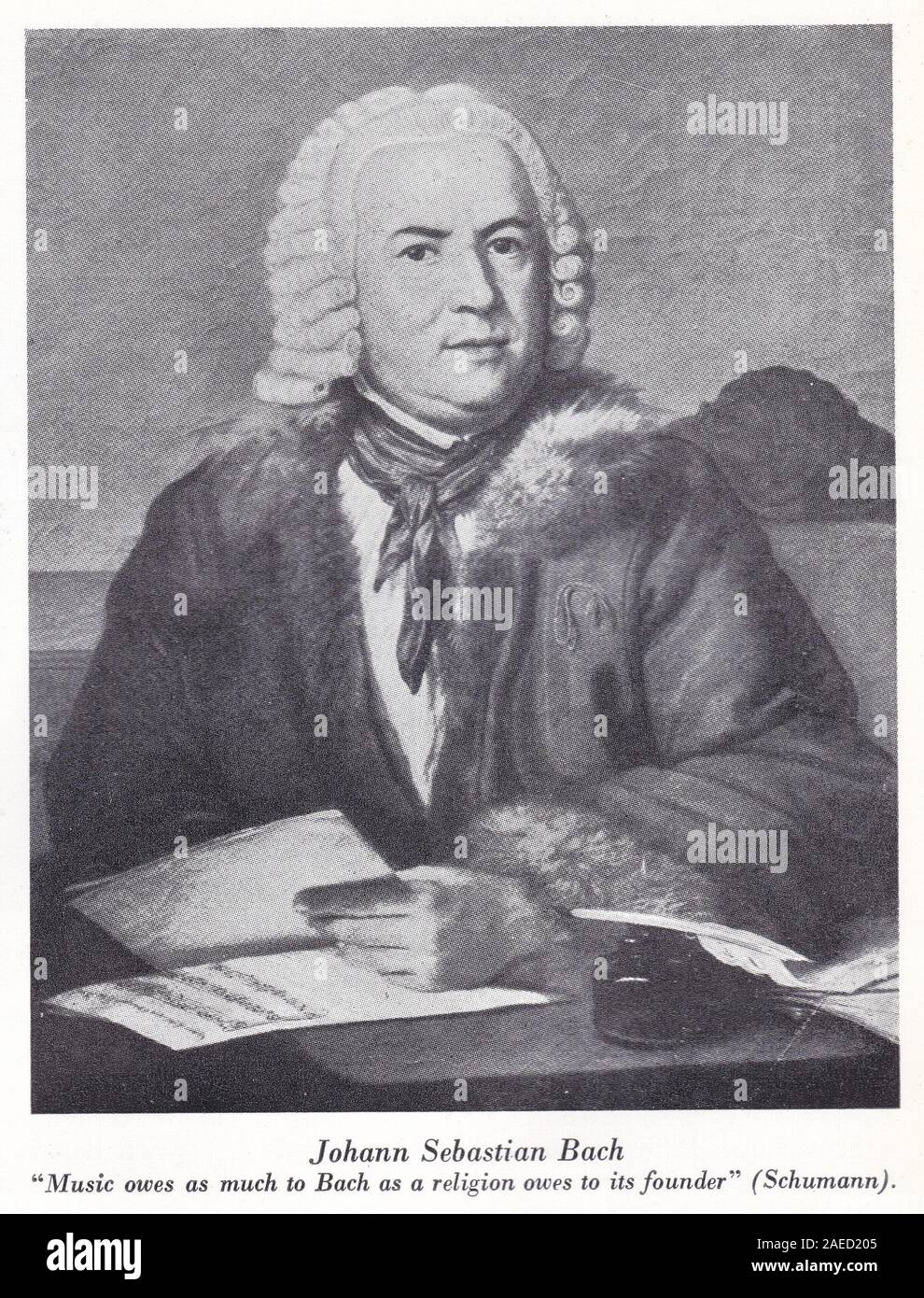 Johann Sebastian Bach - Tedesco compositore e musicista del periodo barocco. Foto Stock