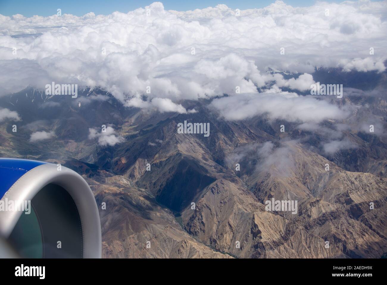 Vista aerea da Himalaya in Ladakh, India settentrionale Foto Stock