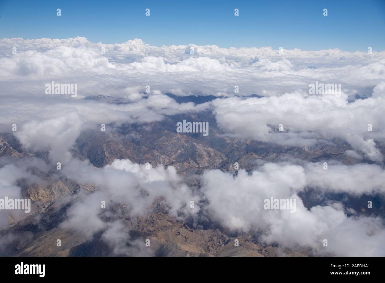 Vista aerea da Himalaya in Ladakh, India settentrionale Foto Stock