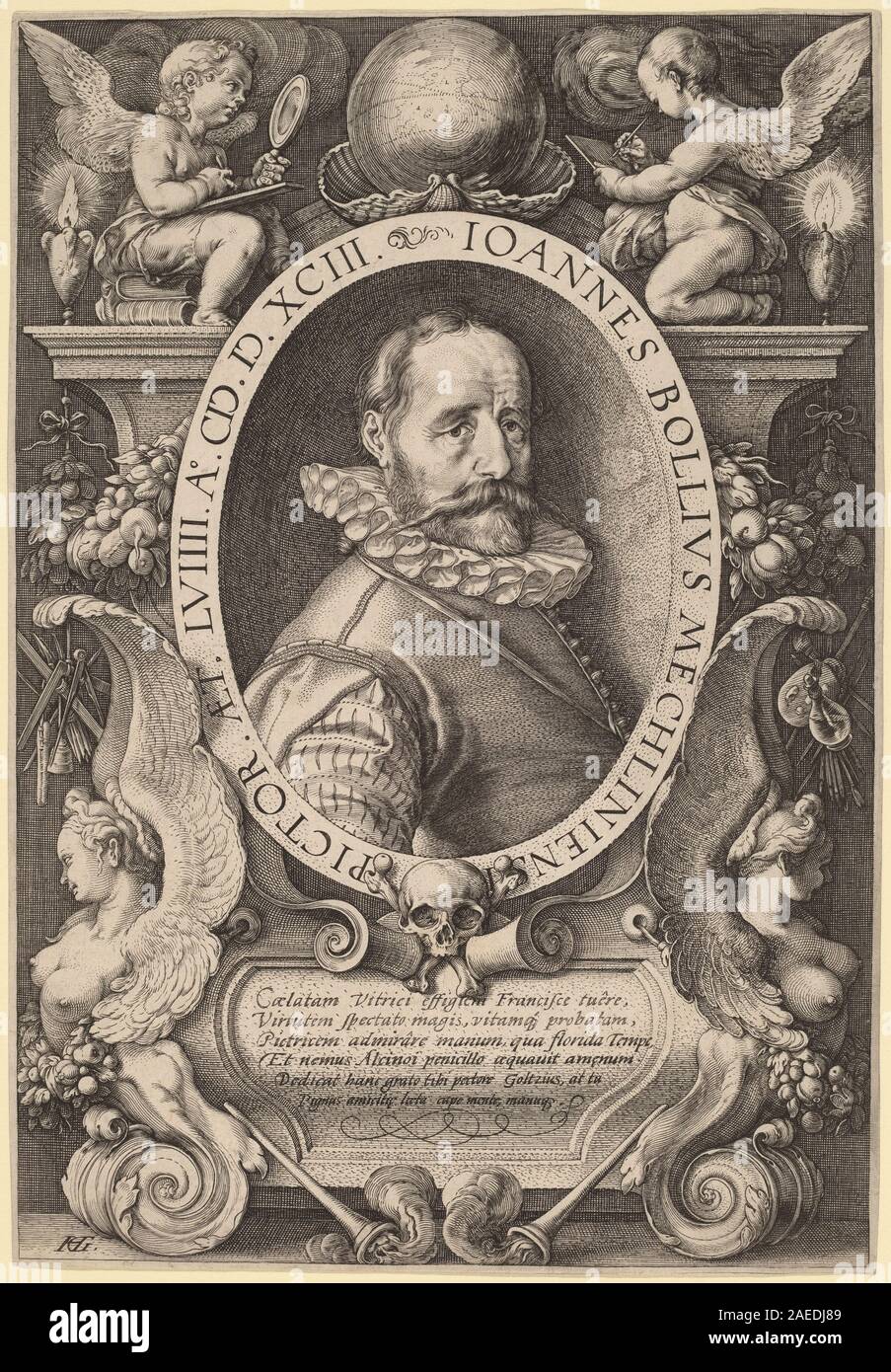 Hendrik Goltzius, Hans Bol, 1593 Hans Bol; 1593data Foto Stock