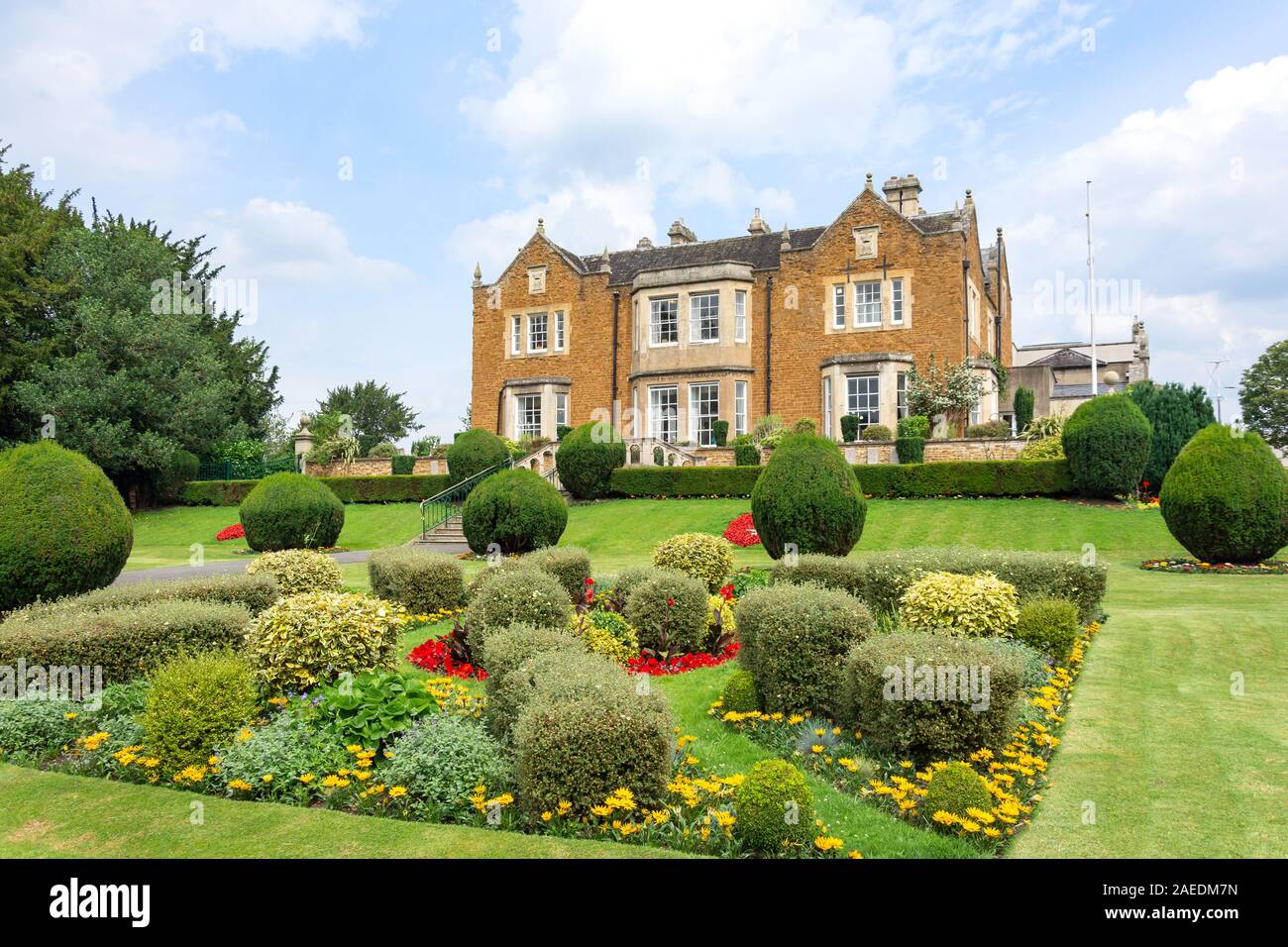 Egerton Lodge & Memorial Gardens, Wilton Road, melton mowbray, leicestershire, England, Regno Unito Foto Stock