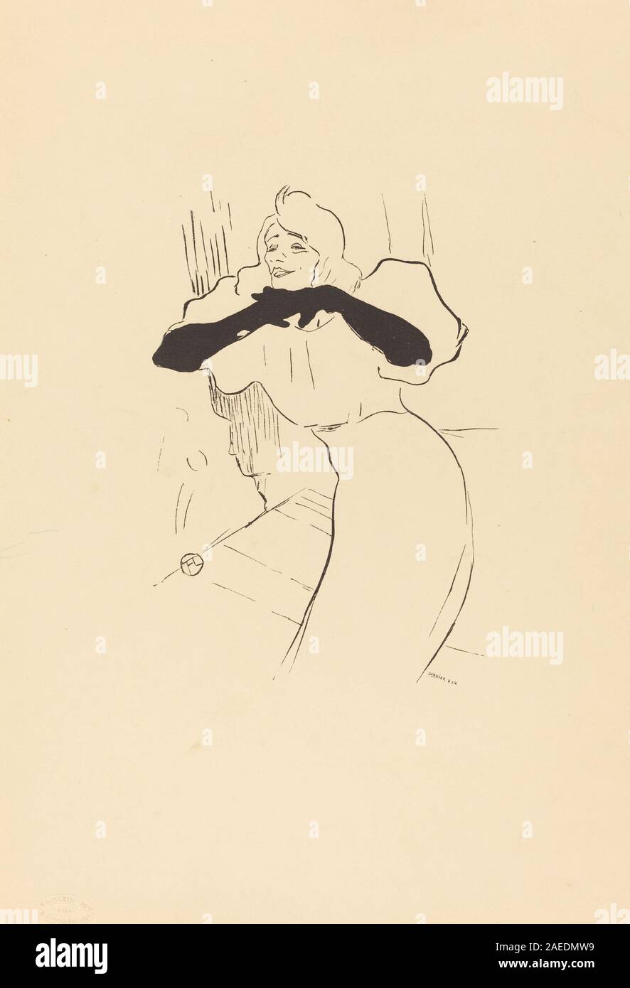 Henri de Toulouse-Lautrec, Yvette Guilbert - Linger, più lungo, Loo Yvette Guilbert: Linger, più lungo, Loo Foto Stock
