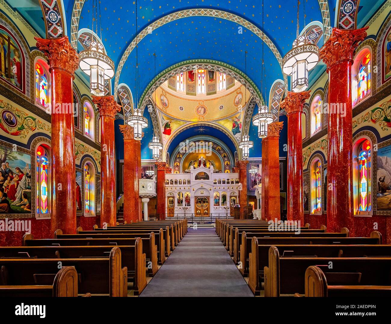 Malbis Memorial Church è raffigurato, Marzo 7, 2016 in Daphne, Alabama. La Chiesa Ortodossa greca è stato costruito nel 1965. Foto Stock