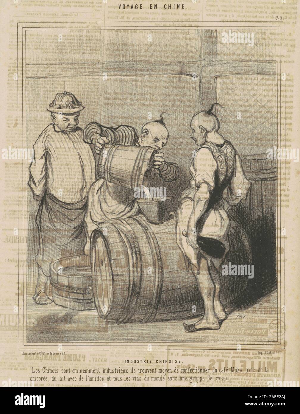 Honoré Daumier, Industrie chinoise, secolo XIX Industrie chinoise; xix secolo data Foto Stock