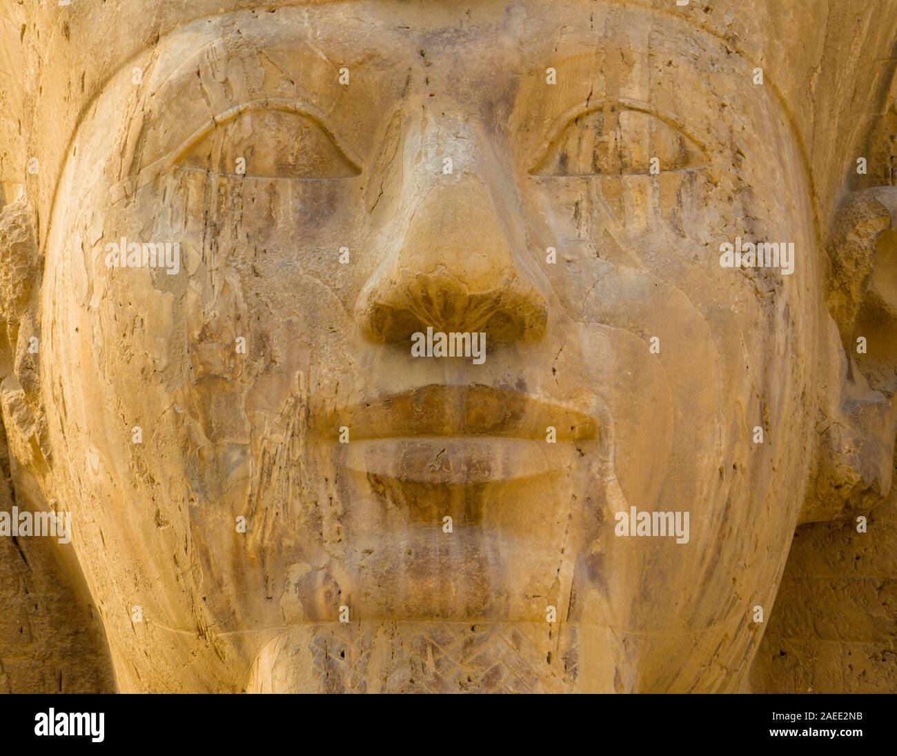 Sfinge di Memphis, Mit Rahina Museum, Memphis, Egitto Foto Stock