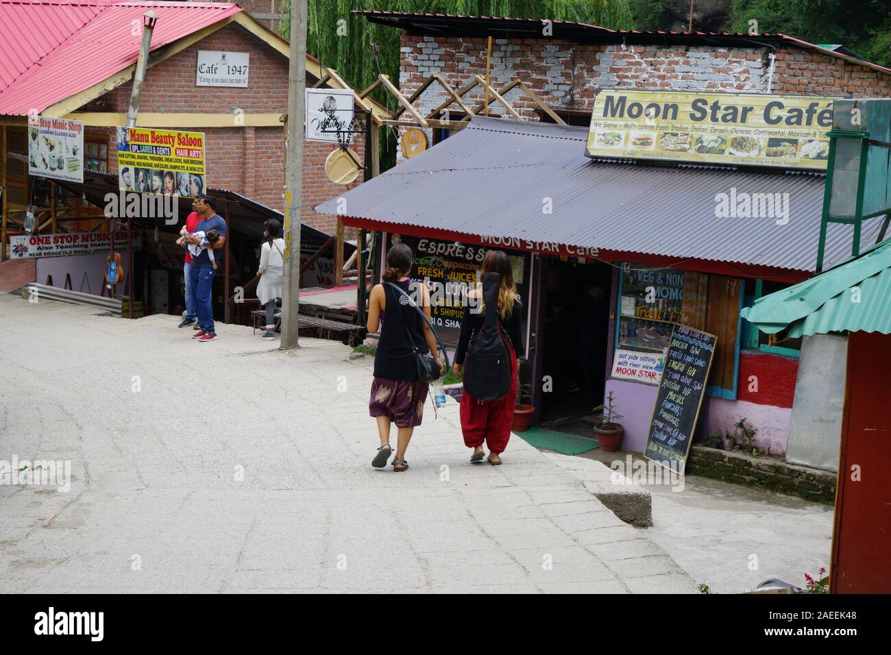 Luna Stella Cafe, Manali, Himachal Pradesh, India, Asia Foto Stock