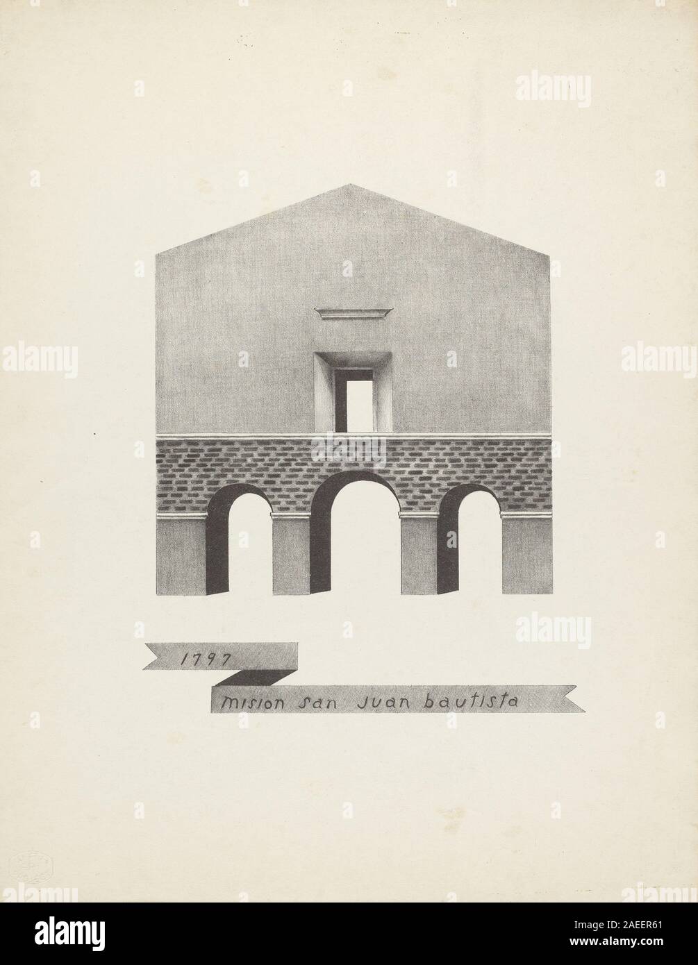 James Jones, Mision San Juan Bautista, 1935-1942 Mision San Juan Bautista; 1935/1942 Foto Stock