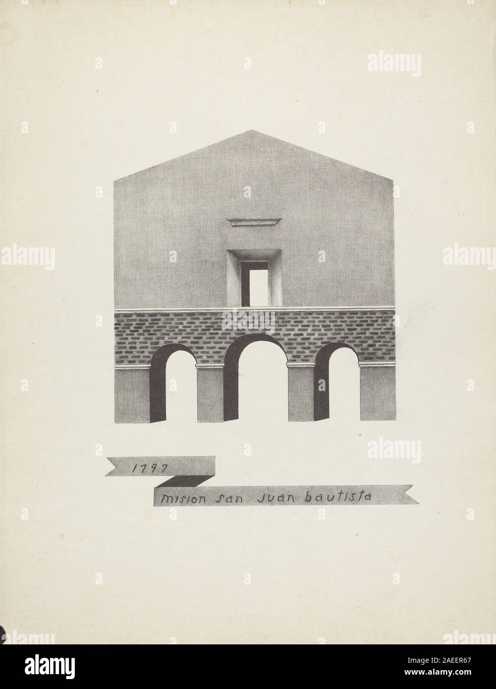 James Jones, Mision San Juan Bautista, 1935-1942 Mision San Juan Bautista; 1935/1942 Foto Stock