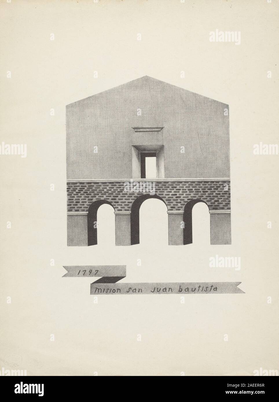 James Jones, Mision San Juan Bautista, 1935-1942 Mision San Juan Bautista; 1935/1942 Foto Stock