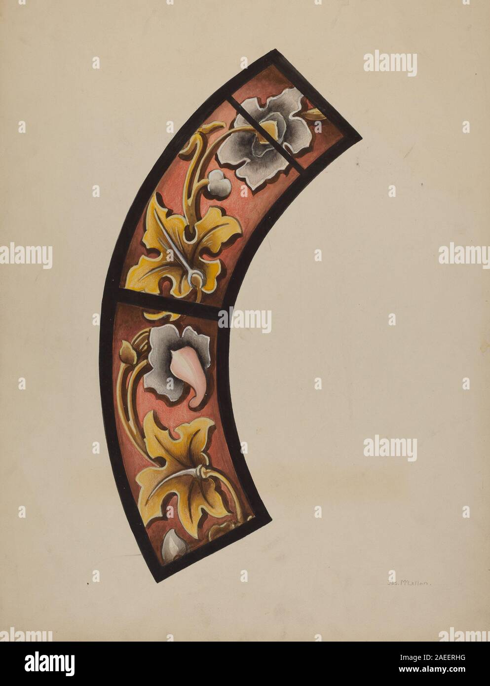 James McLellan, vetro dipinto, c 1937 vetro dipinto; c. 1937 Foto Stock