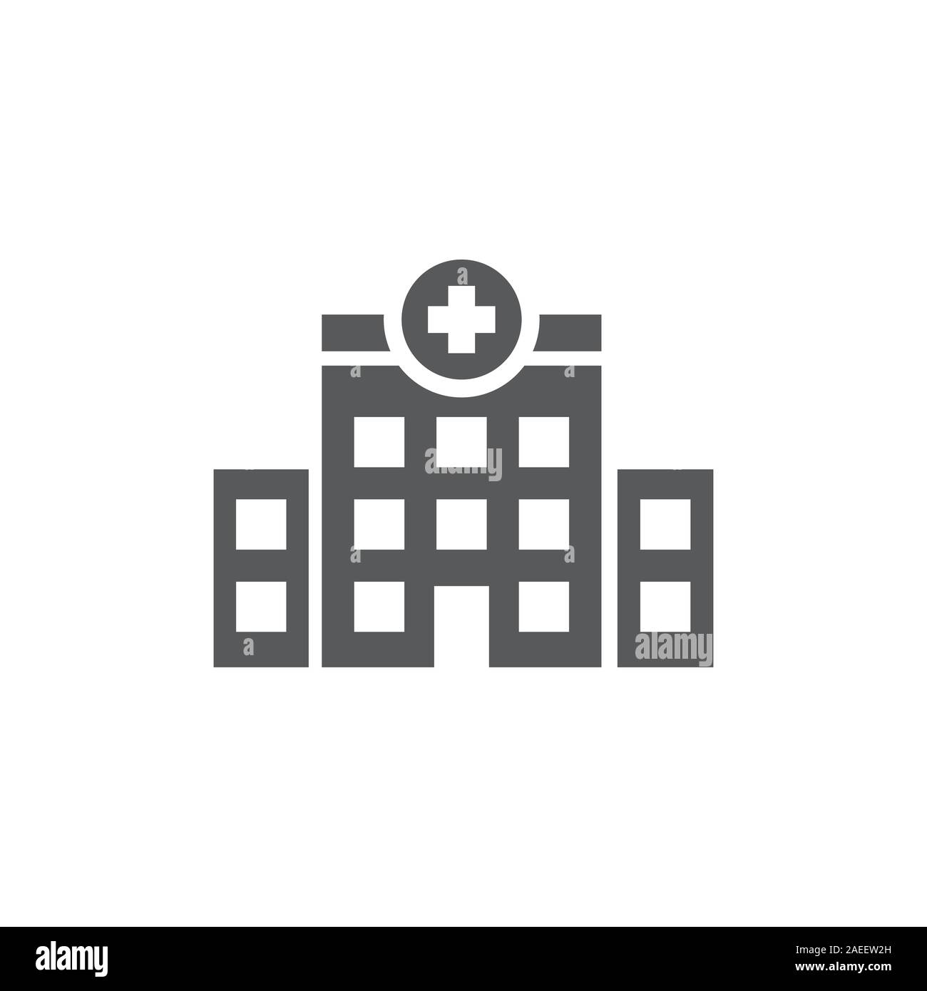 Icona della clinica su sfondo bianco Illustrazione Vettoriale