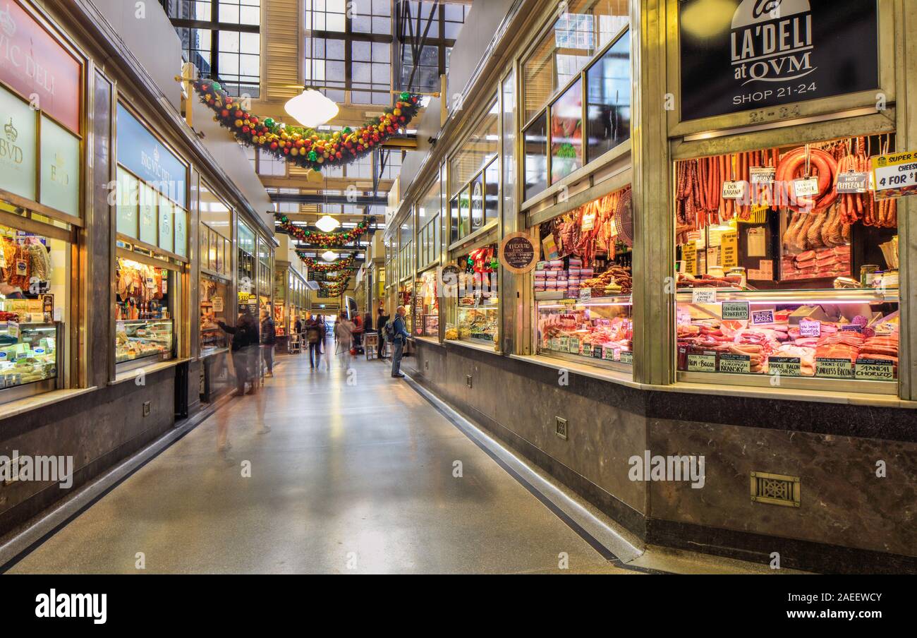 Il Queen Victoria Market di Melbourne, Victoria, Australia. Foto Stock