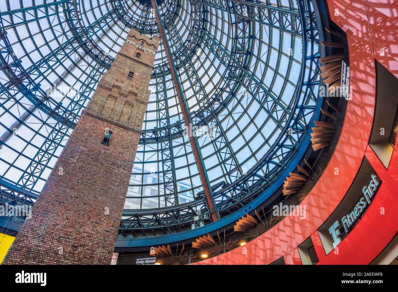 La Torre Shot alla stazione centrale di Melbourne, Melbourne, Australia. Foto Stock
