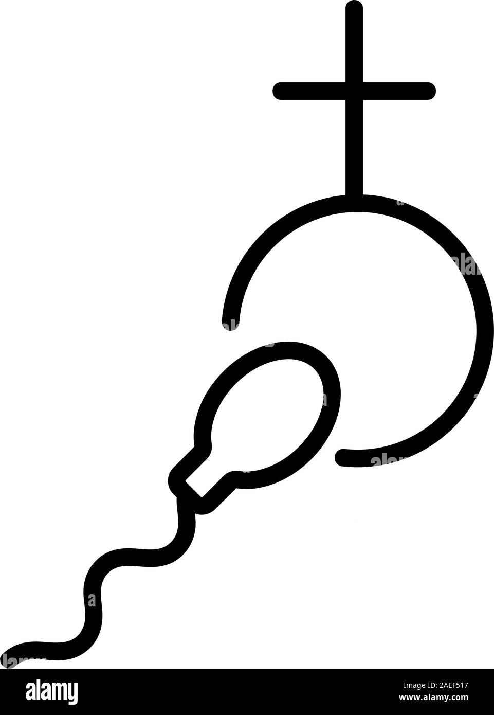 La concezione del bambino vettore icona. Isolate il simbolo di contorno illustrazione Illustrazione Vettoriale