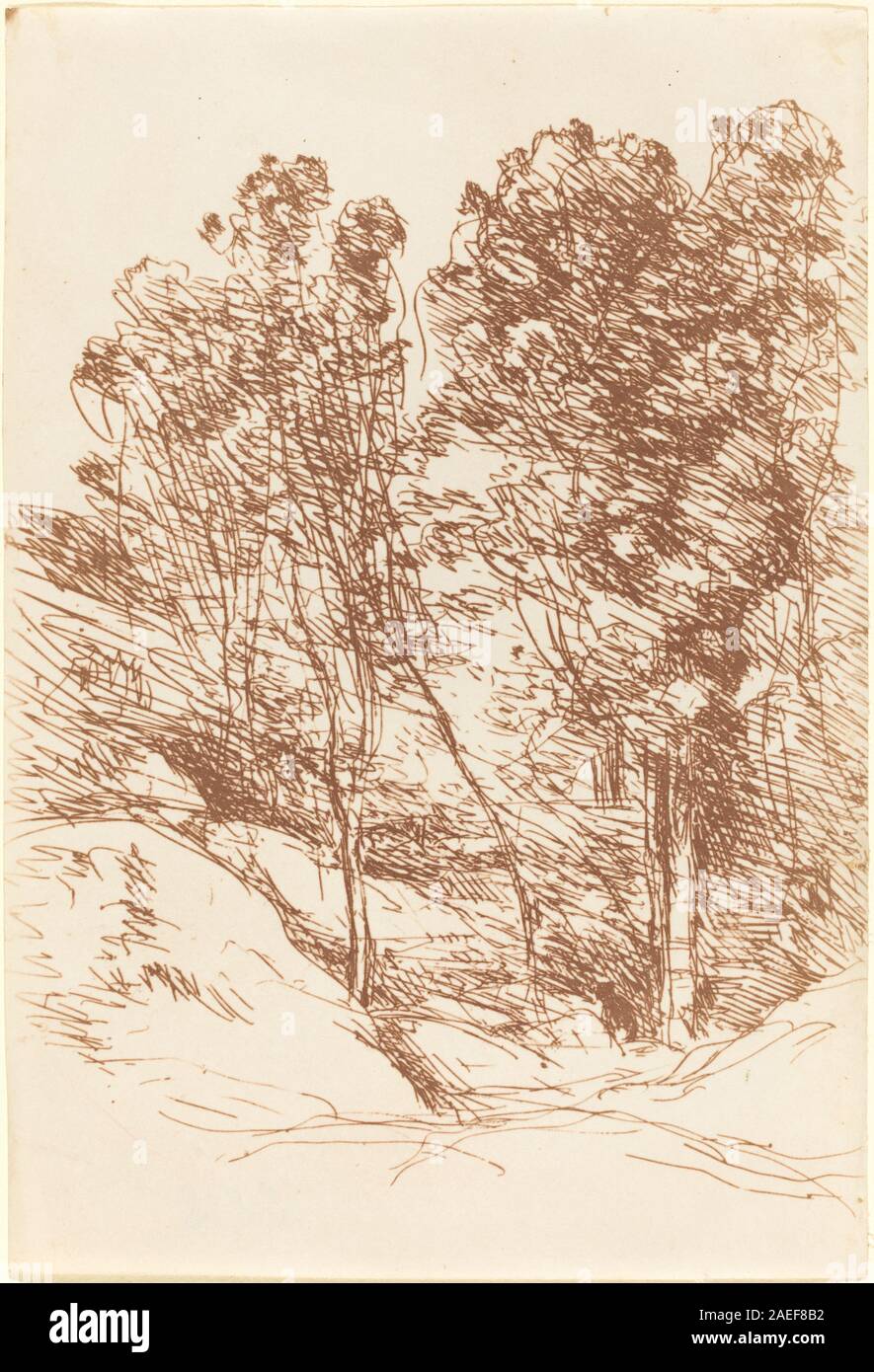 Jean-Baptiste-Camille Corot, souvenir di della Val di Sole (Souvenir de la Vallee de la suola), 1871 Souvenir di della Val di Sole (Souvenir de la Vallee de la suola); 1871data Foto Stock