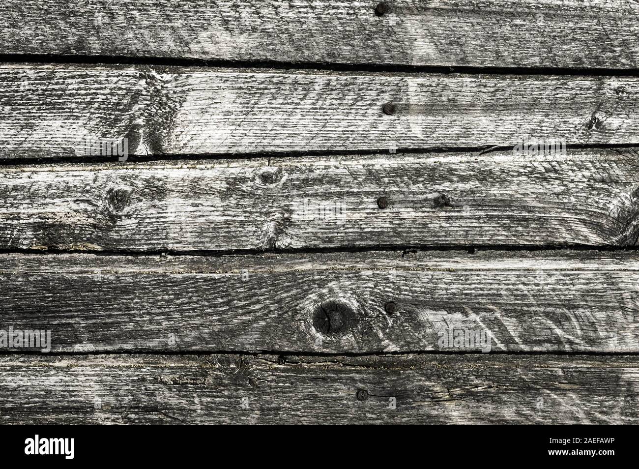 Texture di legno, sfondi di legno. Nodose, vintage delle tavole da vecchi fienili Foto Stock