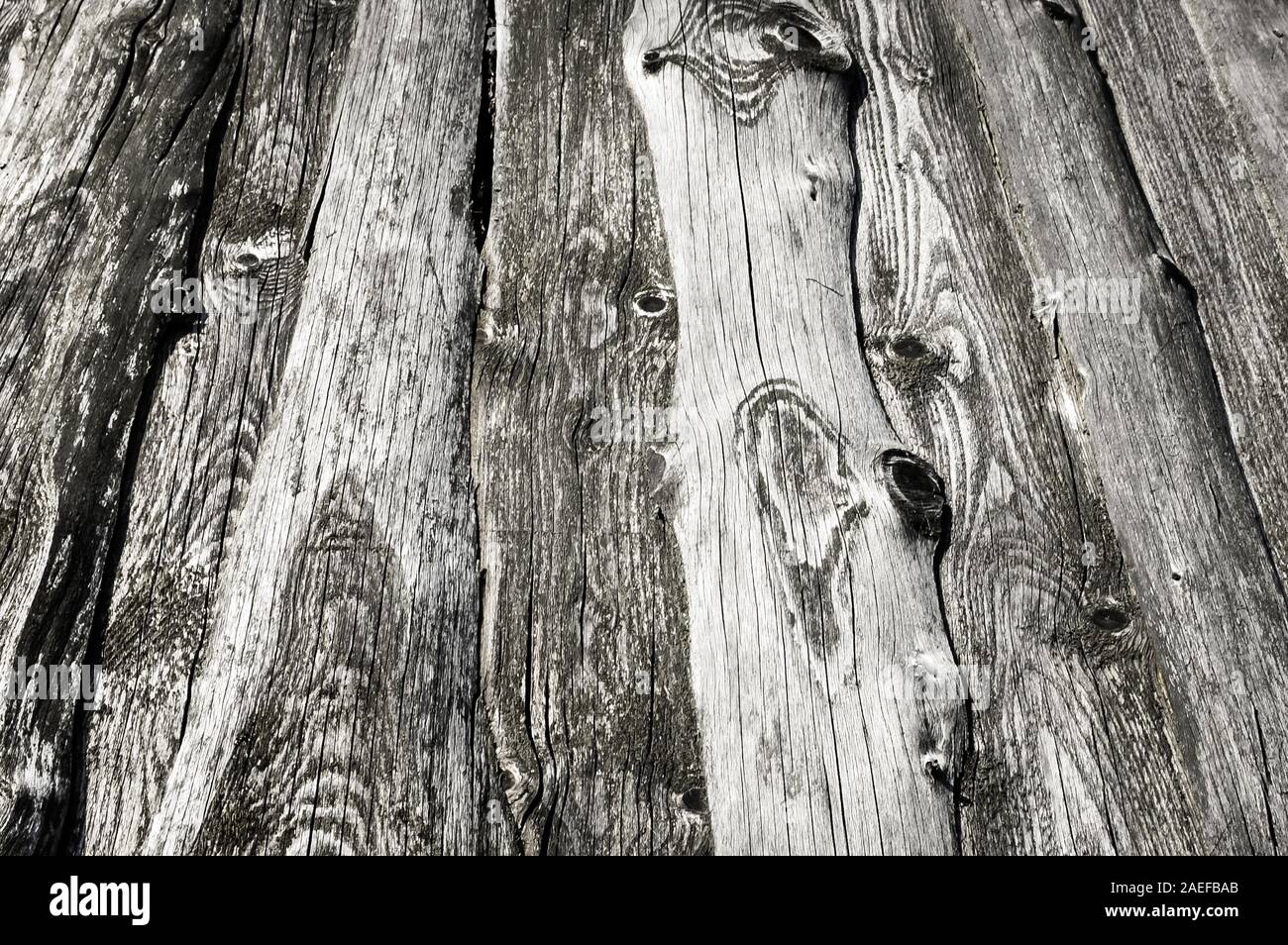 Texture di legno, sfondi di legno. Nodose, vintage delle tavole da vecchi fienili Foto Stock