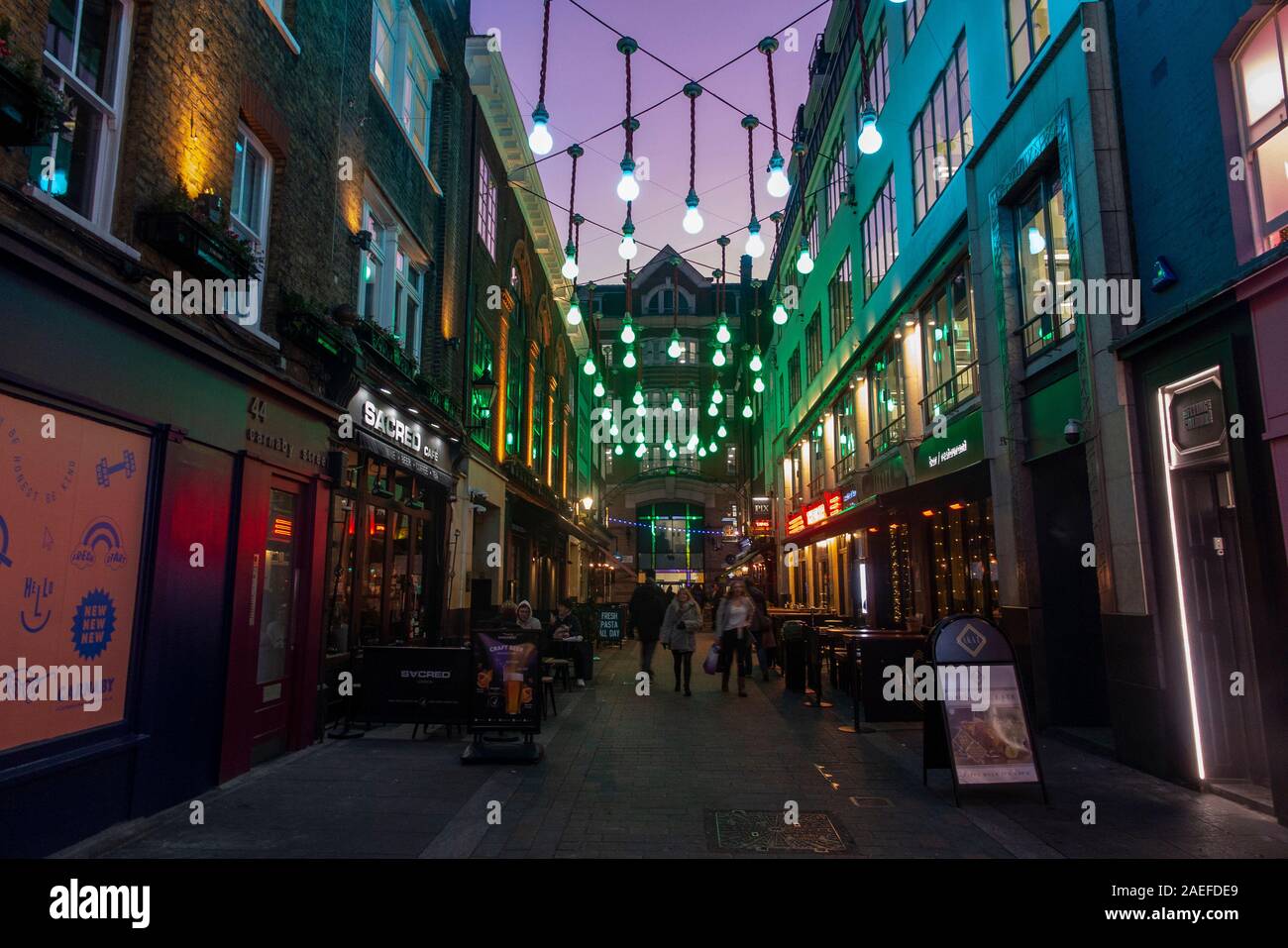 Carnaby Street a Natale nel 2019 Foto Stock