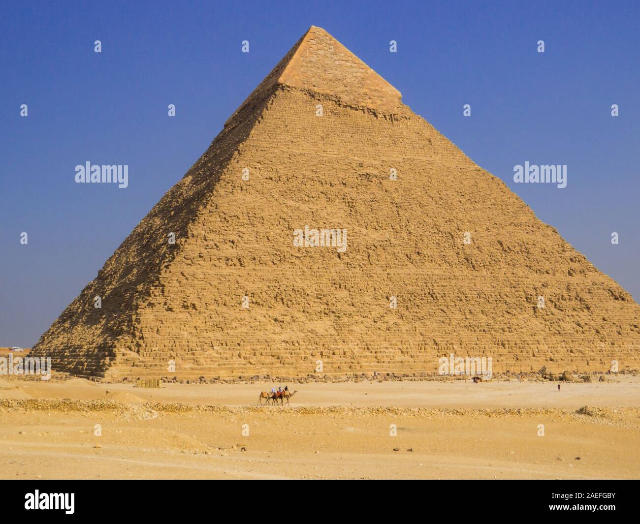Piramide di Khafre al Cairo, Egitto Foto Stock