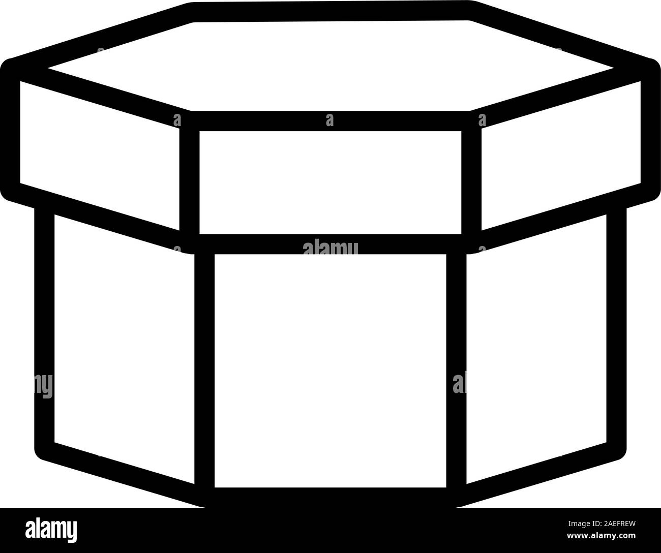 Big Box icona vettore. Isolate il simbolo di contorno illustrazione Illustrazione Vettoriale