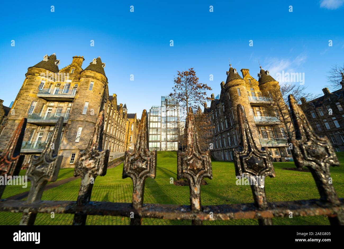 Esterno del lusso moderno edilizia residenziale lo sviluppo a Quartermile ( Simpsons prestito) a Edimburgo, Scozia, Regno Unito Foto Stock