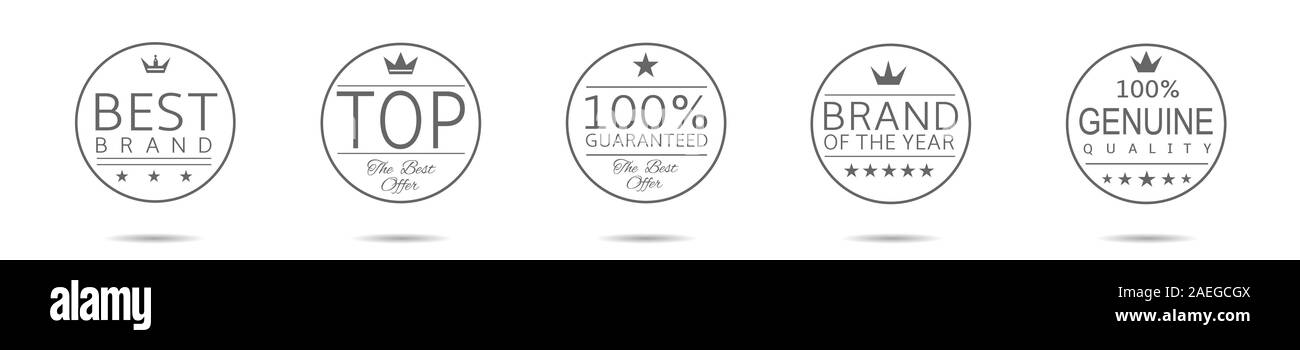 Premio set di badge Illustrazione Vettoriale