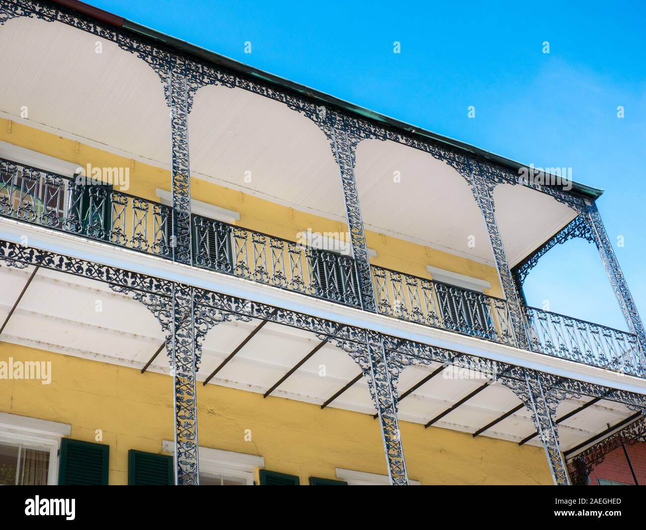 Residenza nel Quartiere Francese, New Orleans, STATI UNITI D'AMERICA Foto Stock