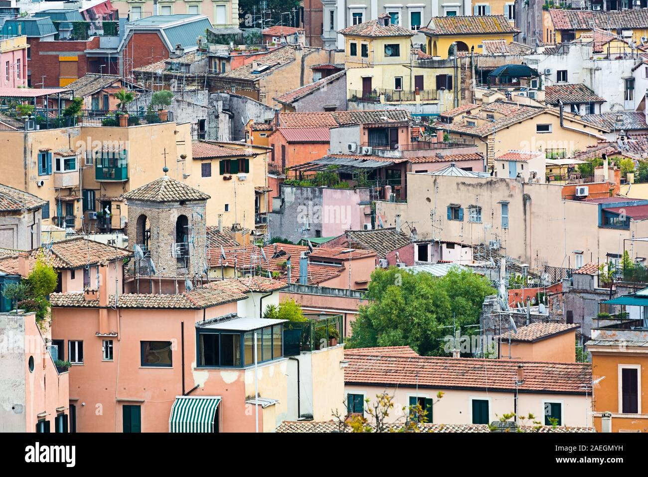 Roma, Italia - Ott 05, 2018: la splendida vista della città eterna di tetti Foto Stock