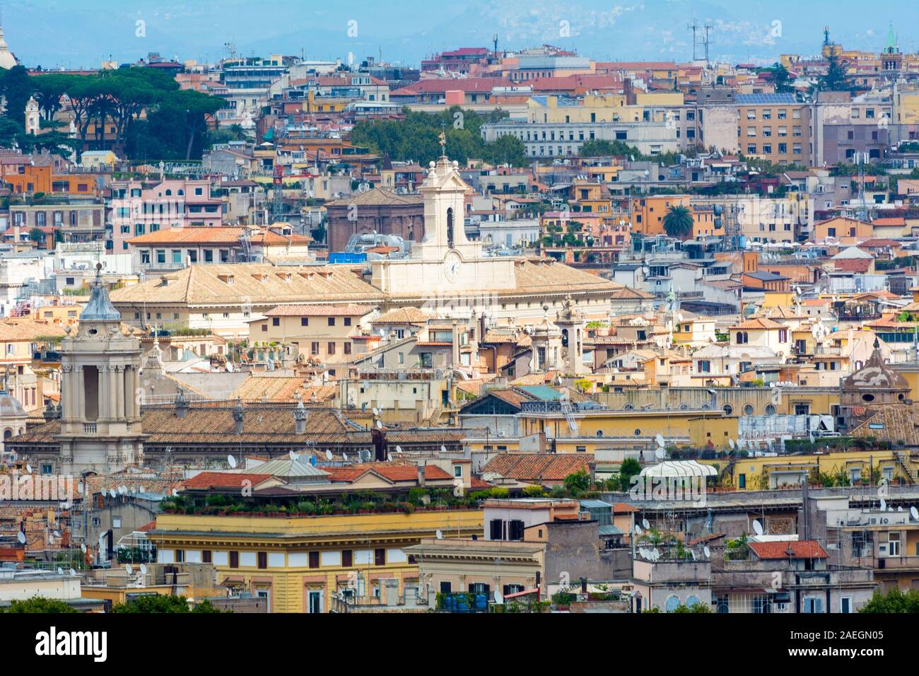 Roma, Italia - Ott 05, 2018: la splendida vista della città eterna di tetti Foto Stock