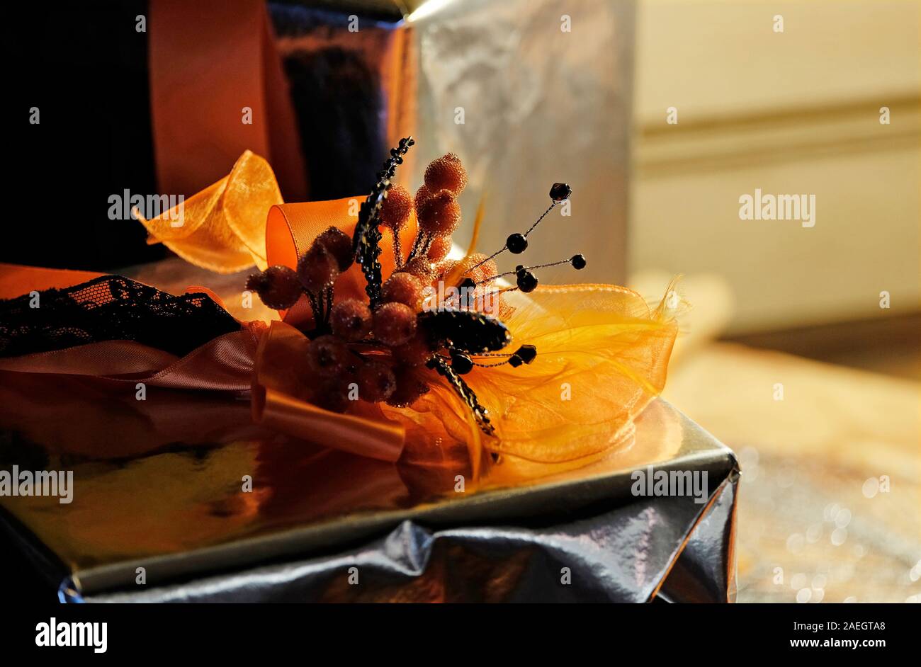 Natale decorativo decorazione regali Foto Stock