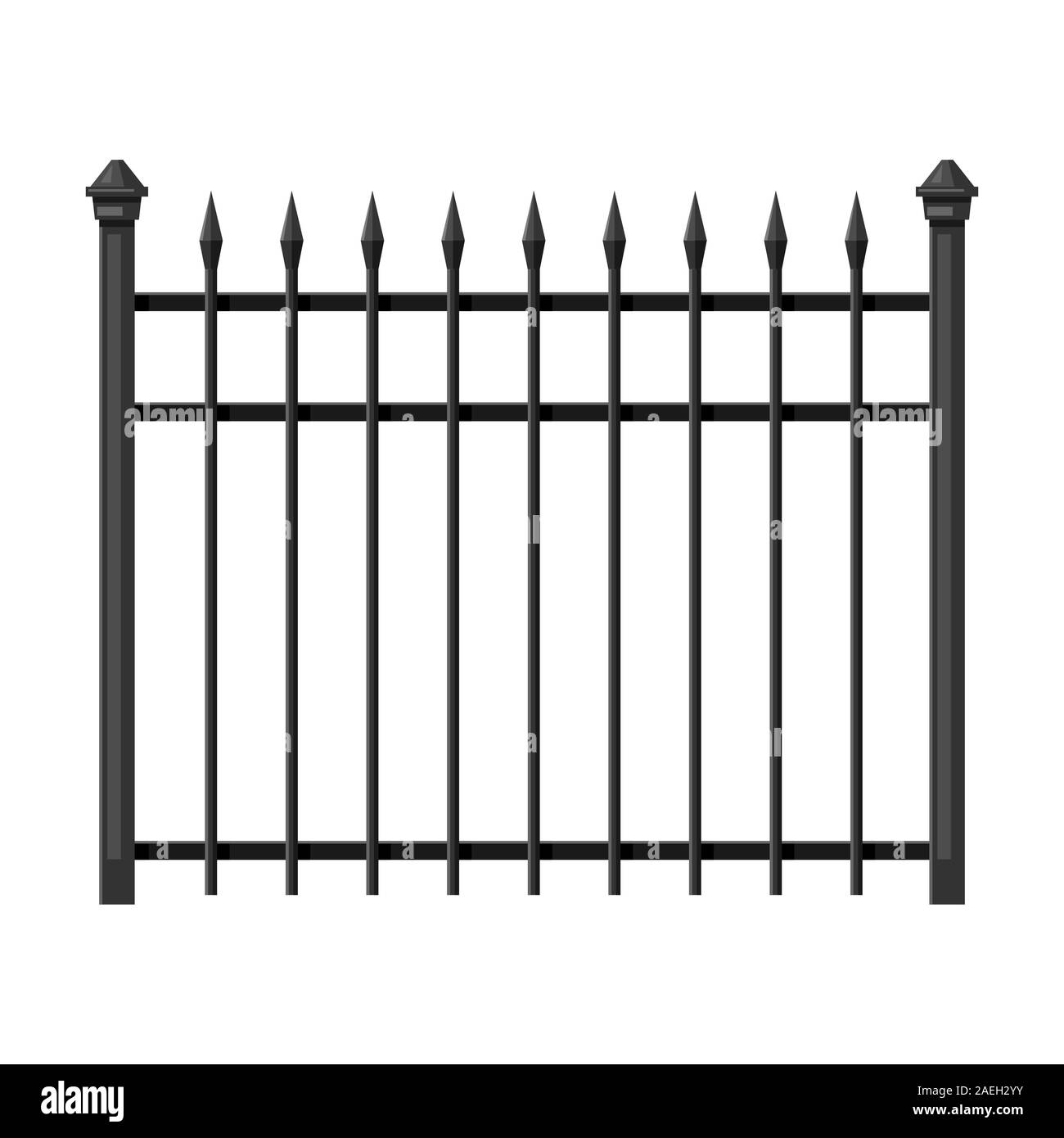 Illustrazione di metallo forgiato la recinzione. Illustrazione Vettoriale