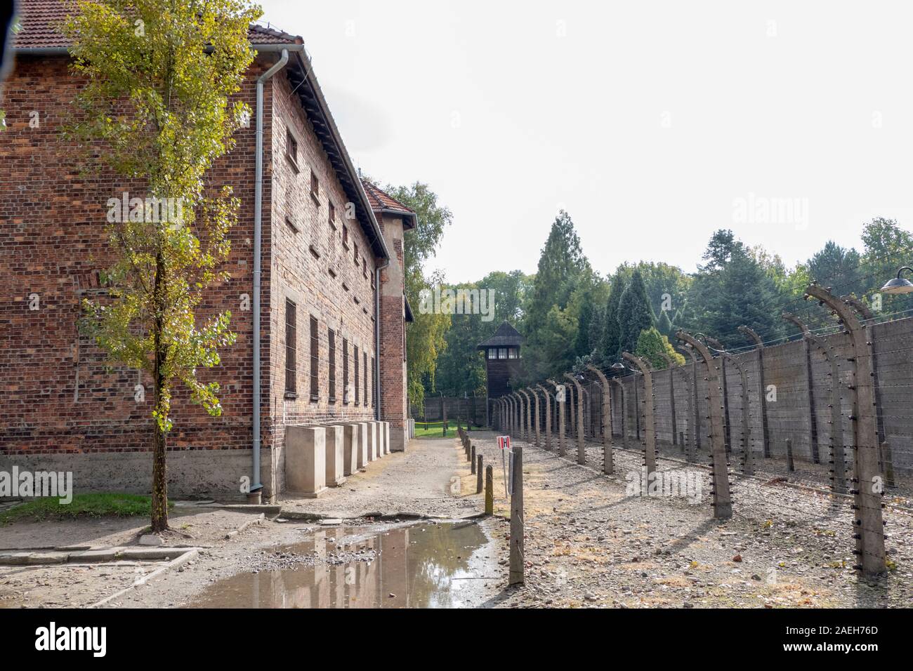 Il blocco 11 è stata una punizione, la tortura e le esecuzioni carcere all'interno di Auschwitz e i campi di concentramento della Polonia - Konzentrationslager Auschwitz. Un ex polacco Foto Stock