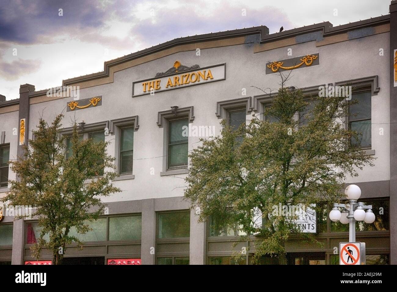 Lo storico Hotel Arizona edificio a 35 N Sesto Ave nel centro cittadino di Tucson, AZ Foto Stock